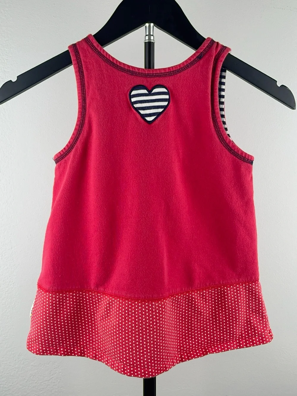 Gymboree 2000s Rainbow Tag Hearts Applique Tank Vintage Dress, Small